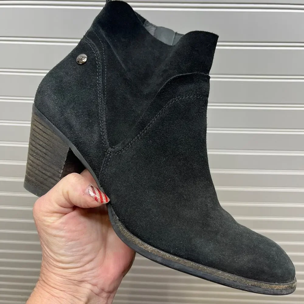 Paul Green Suede Echt Leder Ankle Bootie Size 6.5